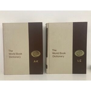 VTG‎ 1973 World Book Dictionary Thorndike Barnhart 2 Vol Set Hardcover Academic